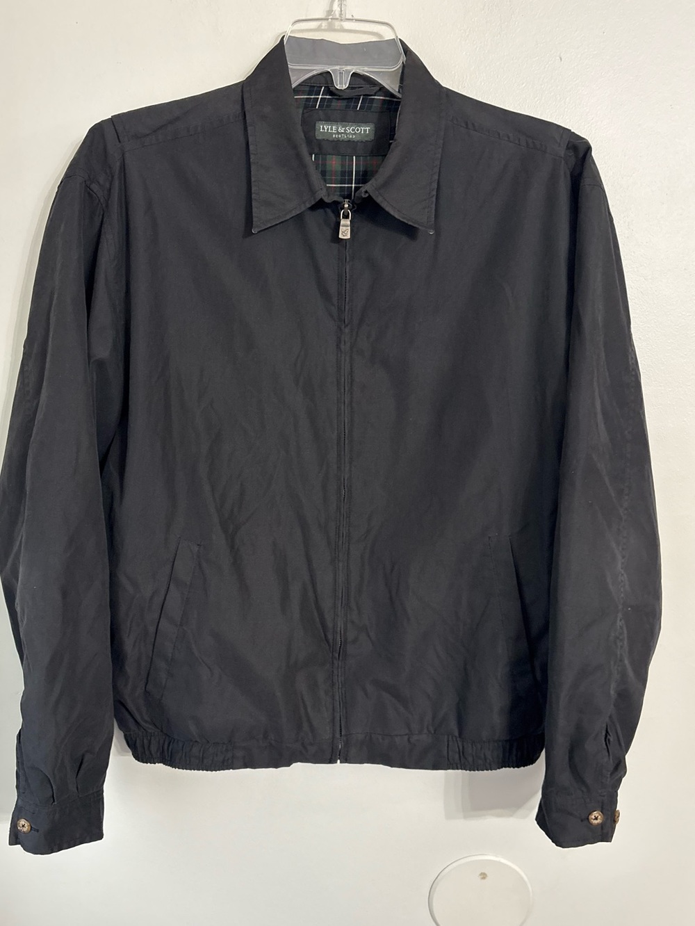 Lyle & Scott Black All weather Bomber Jacket with Zip Front Medium